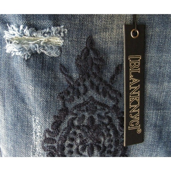BLANK NYC Embroidered Skinny Step Hem Jeans - Picture 3 of 9